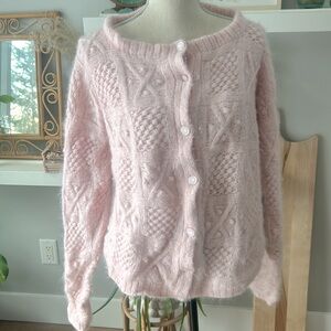 💗 Ethereal Pink Cable Knit Sweater